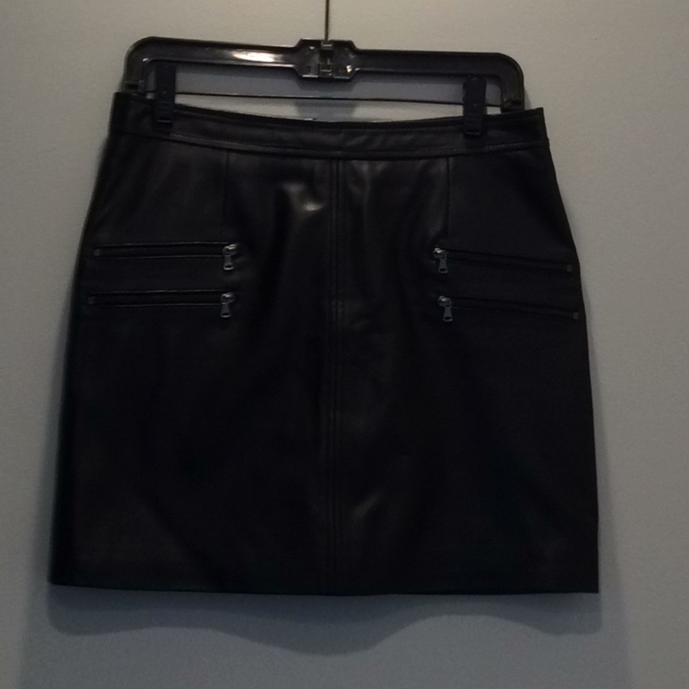 Paige lambskin leather mini skirt